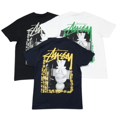 Stussy T-Shirt Back Grey Sculpture Box