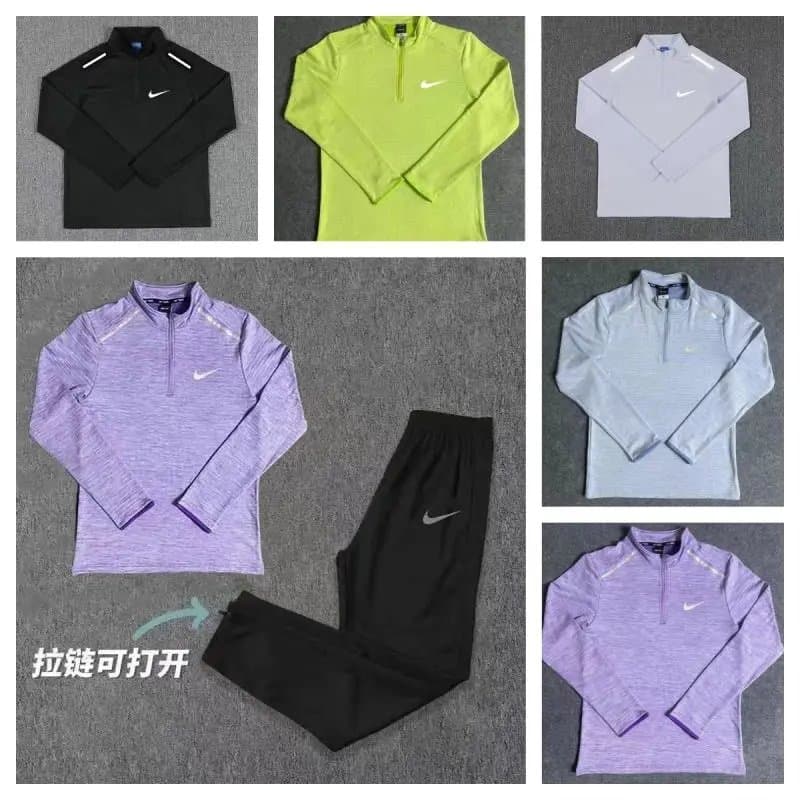 Nike Dri-FIT Running Set Purple and Black