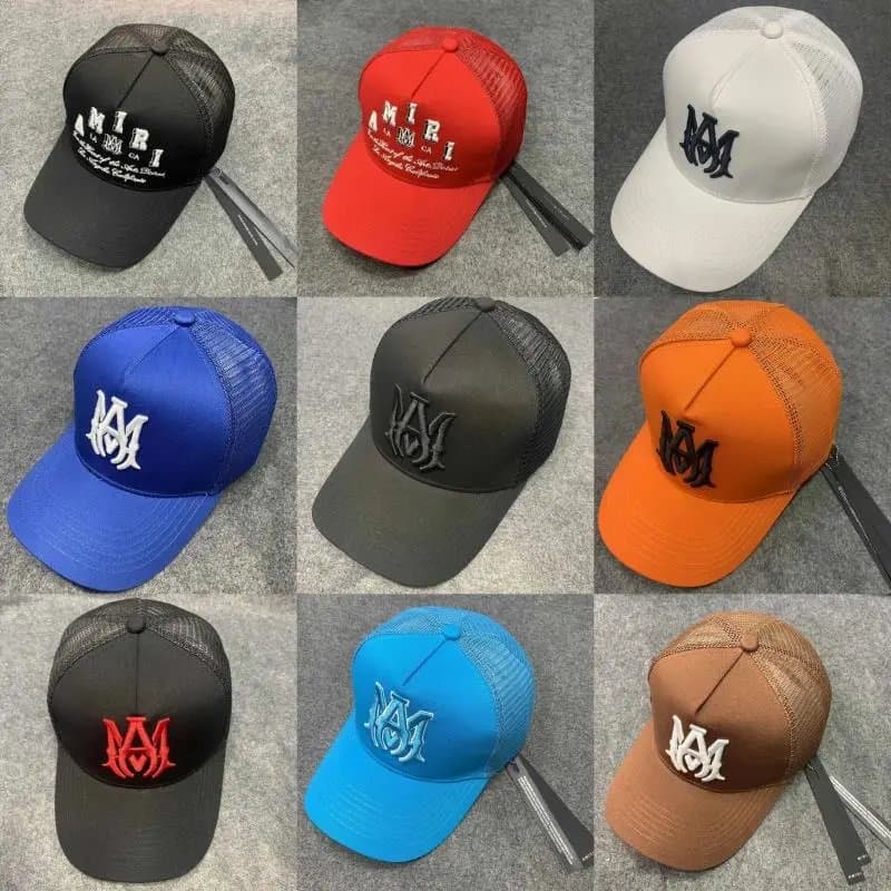 AMIRI NY Logo Trucker Hat Mesh Baseball Cap
