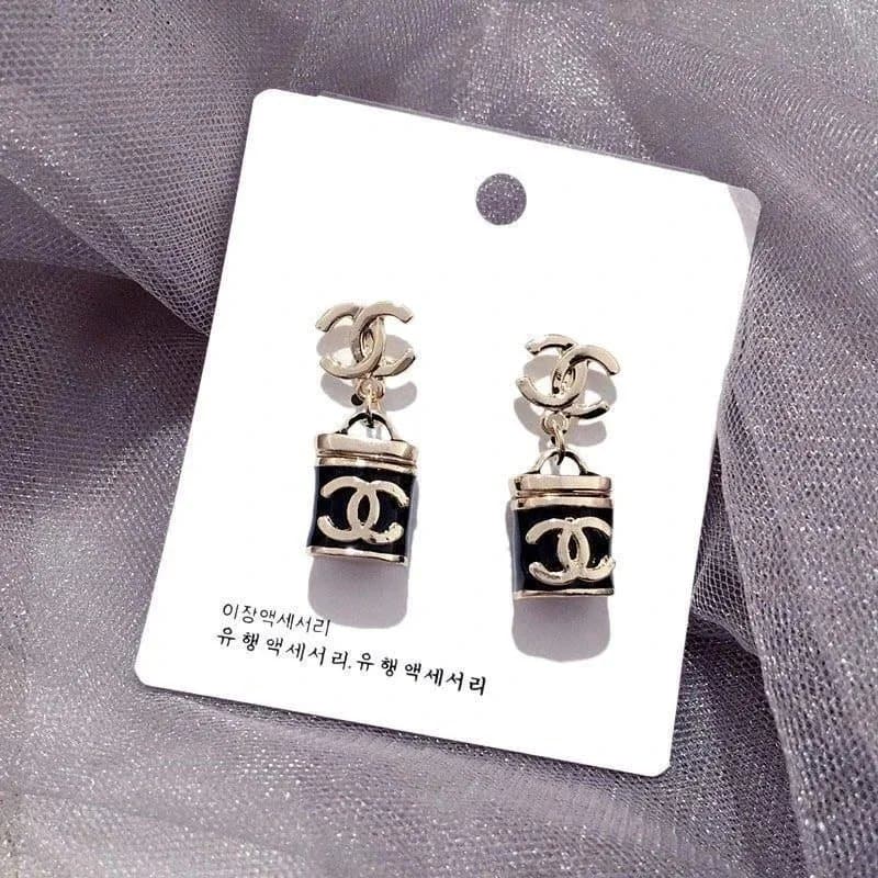 Chanel Logo Bucket Earrings Fashion Jewelry for Women