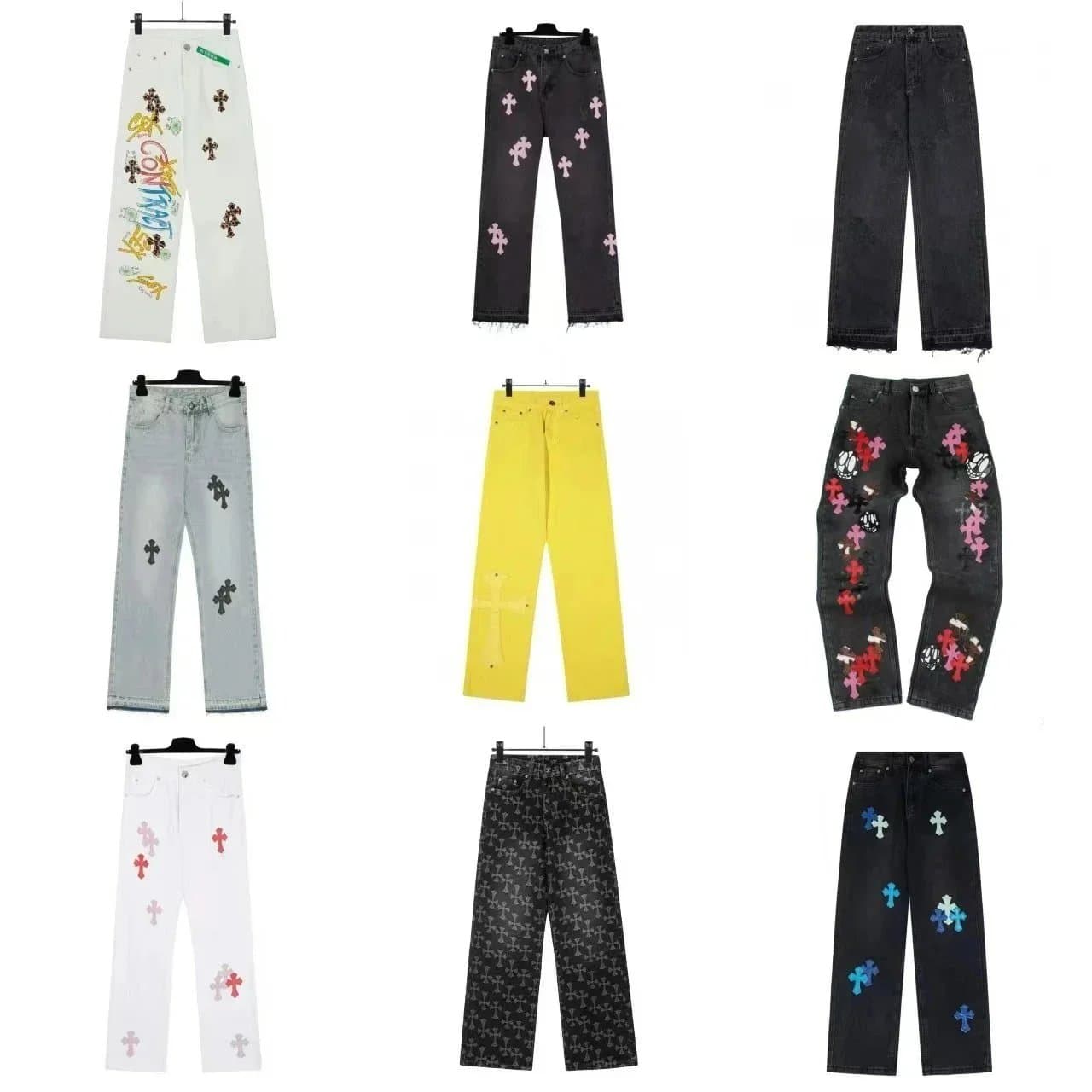 Givenchy Embroidered Cross Denim Pants for Women