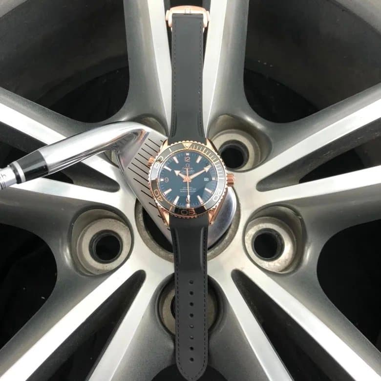 Omega Seamaster Diver 300M Watch with Black Leather Strap