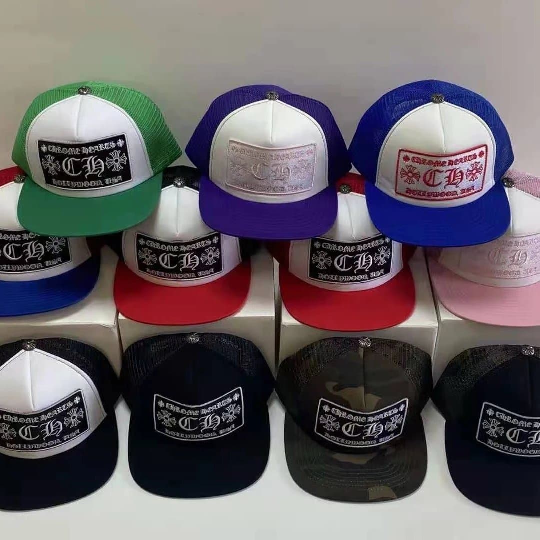 Chrome Hearts Trucker Hats - Premium Logo Mesh Caps