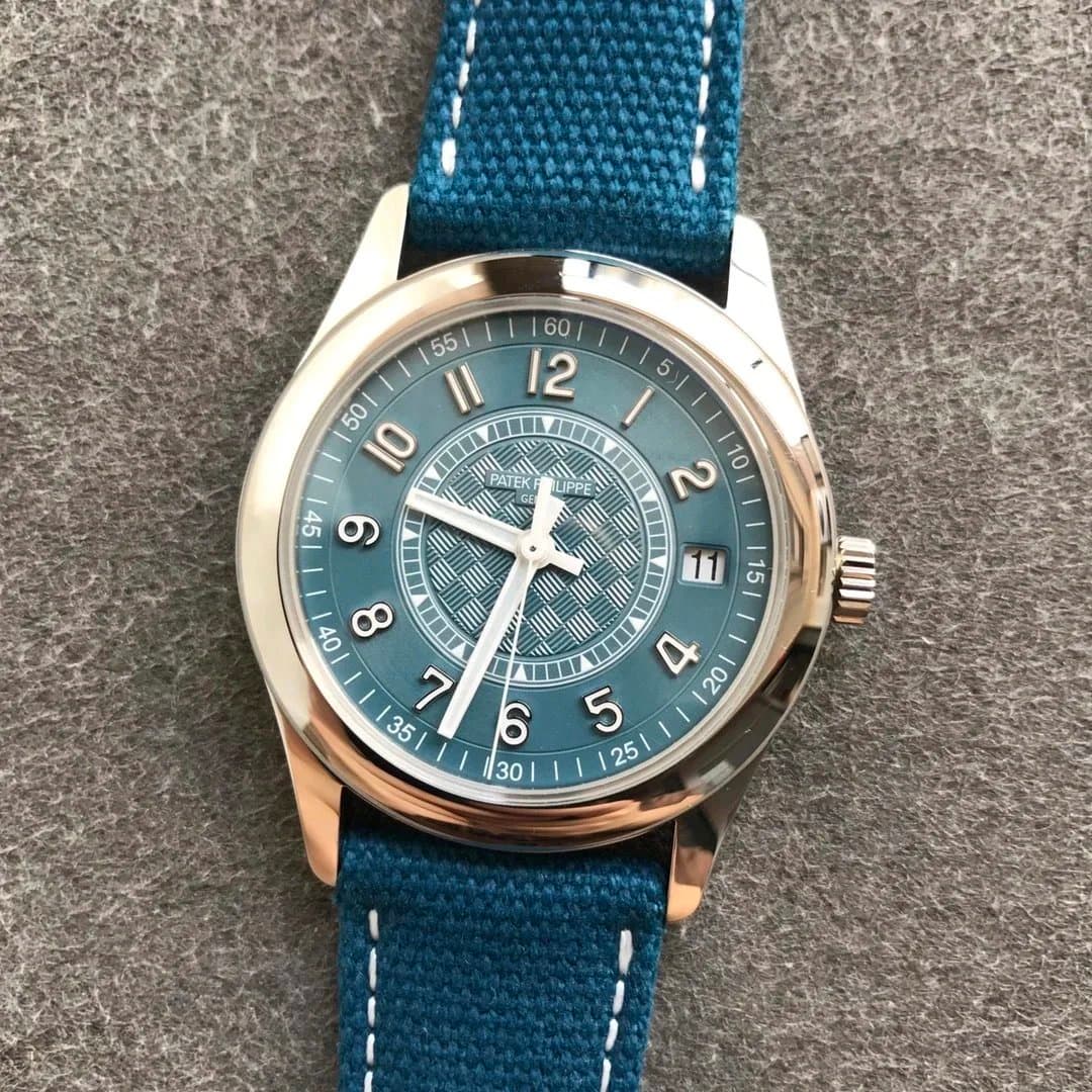 Patek Philippe Aquanaut Blue Dial Rose Gold Watch