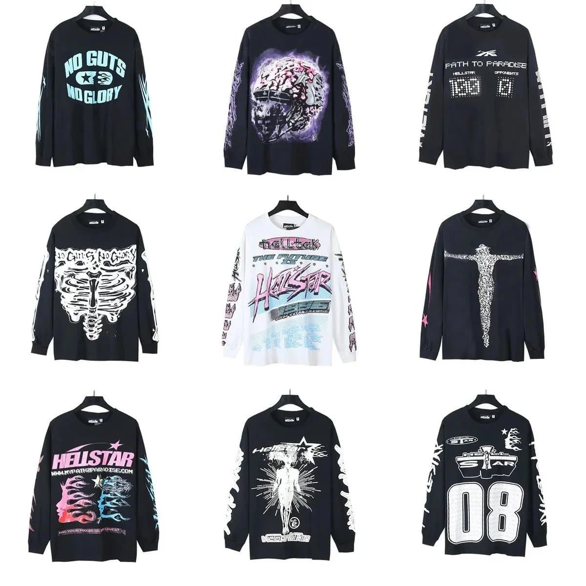 Hellstar Long Sleeve T-Shirts Graphic Streetwear Fashion