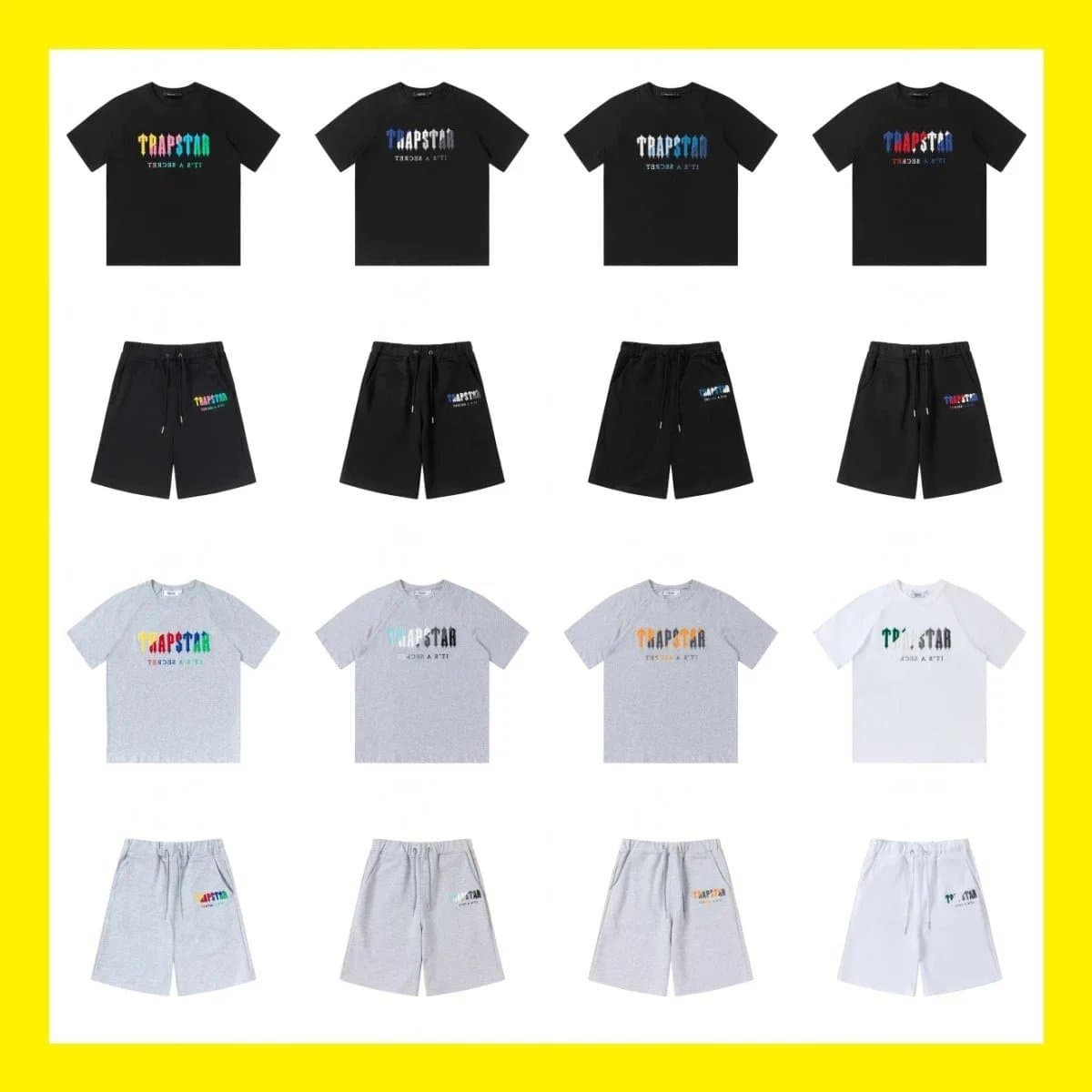 TRAPSTAR T-Shirts and Shorts Set for Men and Women