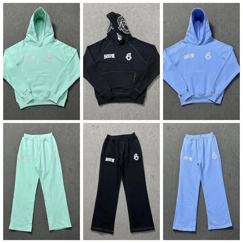 SIXPM Hoodie and Sweatpants Set for Men and Women