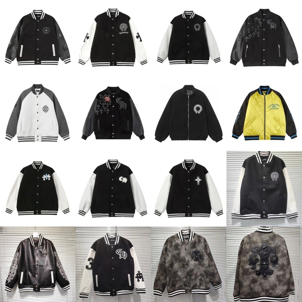 CLOT Vintage Style Varsity Jackets for Men and Women
