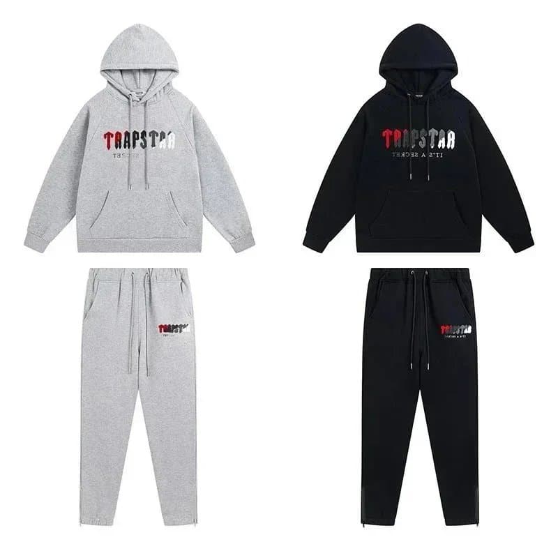 TRAPSTAR Hoodie and Jogger Set for Men Women Casual Streetwear Outfit
