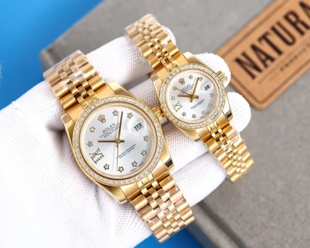 Luxury Gold Rolex Datejust Watches with Diamond Bezel