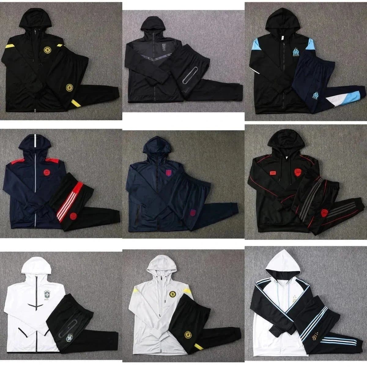 Men's Sport Suit Tracksuit Hoodie & Pants Set for Football Fans