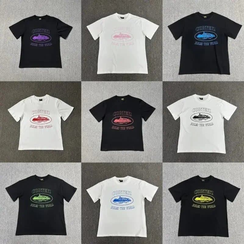 CURENY Ride The World T-Shirt Unisex Streetwear Graphic Tee