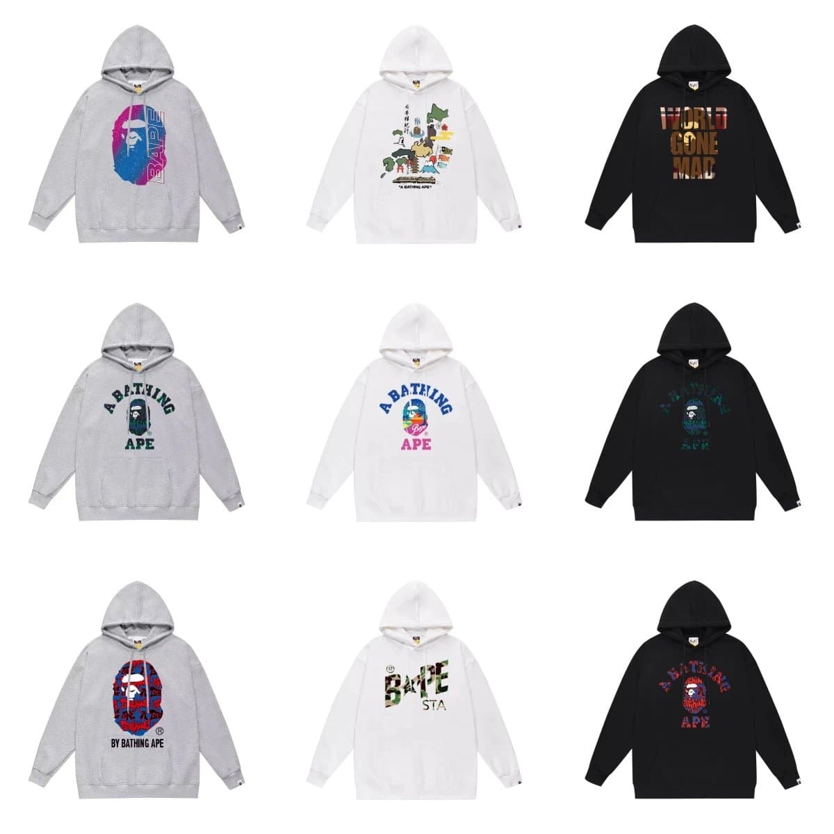 A Bathing Ape Hoodies Collection - Streetwear Fashion