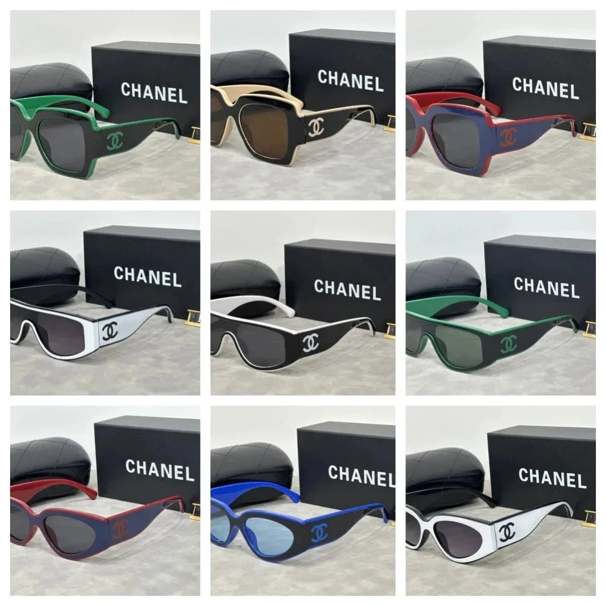 CHANEL Designer Sunglasses Fashion Square Frame UV Protection Shades