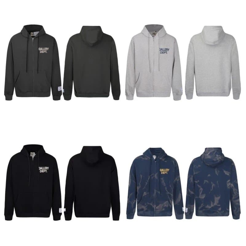 Gallery Dept Zip Hoodie Men's Streetwear Sweatshirt
