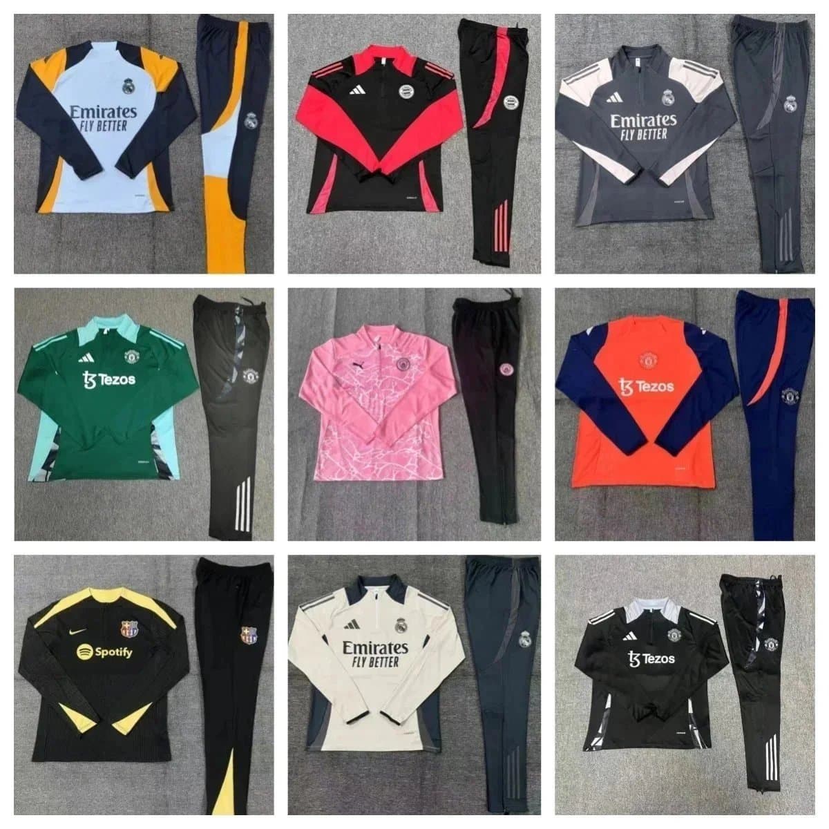 Official Football Training Kits for Men - Real Madrid, Manchester United, Barcelona