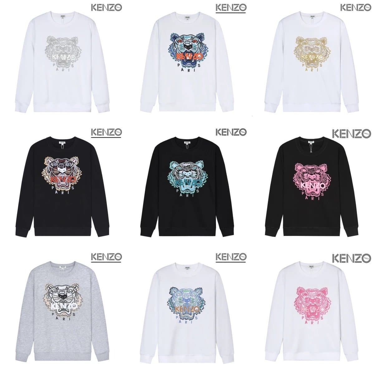 KENZO Tiger Head Logo Sweatshirt for Men and Women