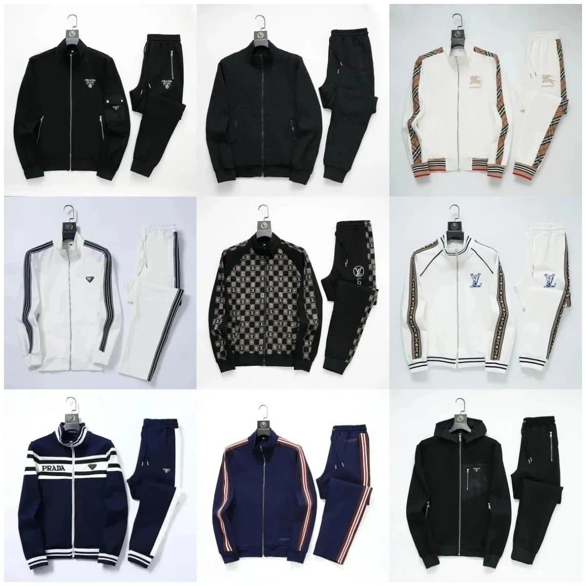 Luxury Men's Sport Suit Tracksuits Set with Logo Design