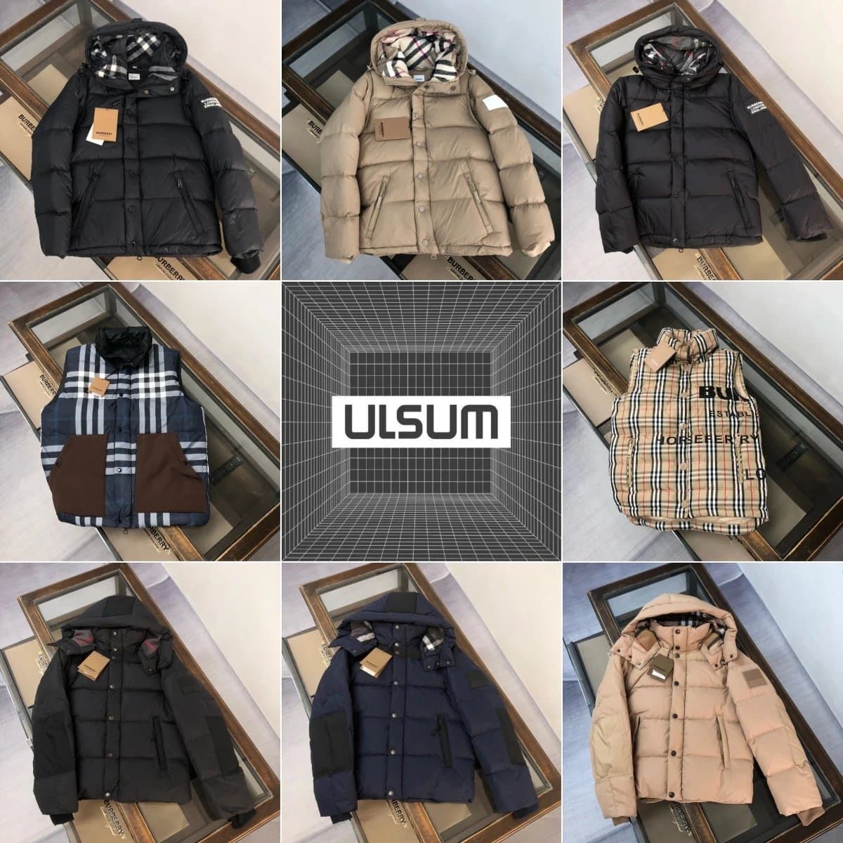 Burberry Down Jacket Winter Coat Men Women Hooded Puffer Parka