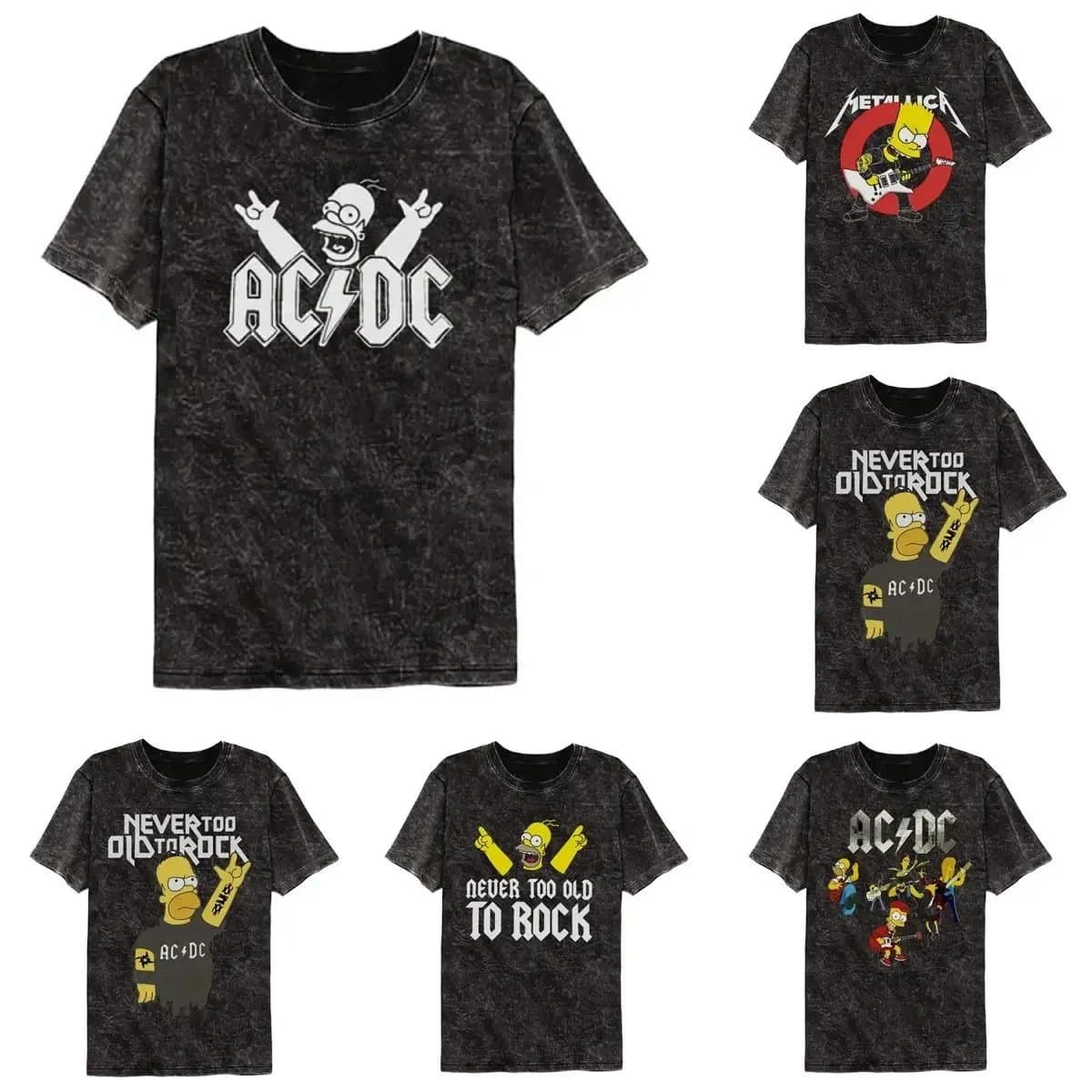 AC DC x The Simpsons Rock T-Shirt Collection for Fans