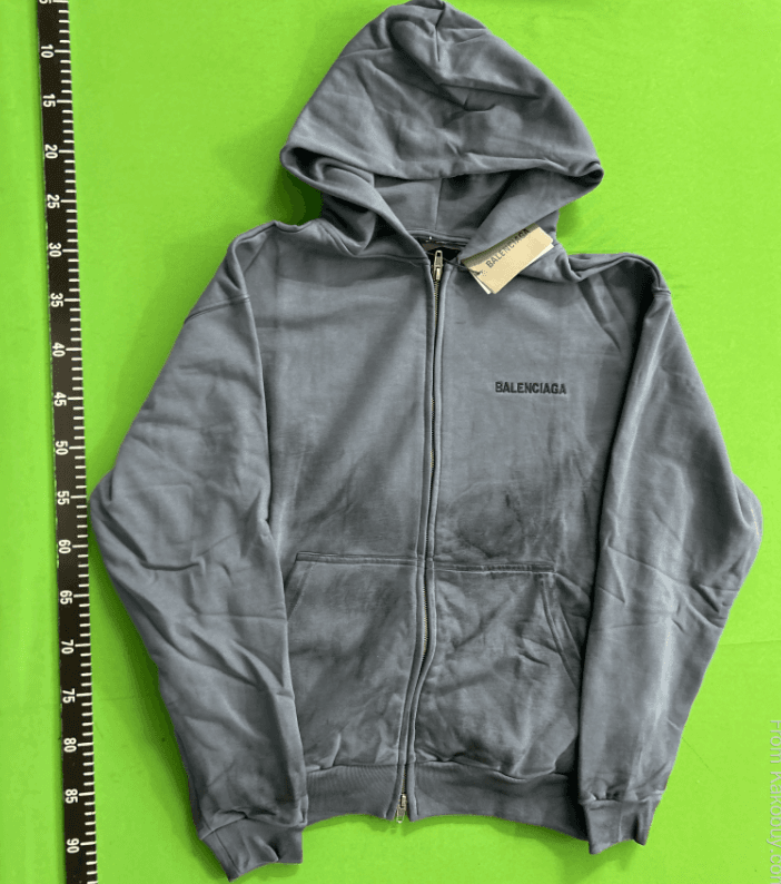 Balenciaga Dark Blue Faded Zip Up