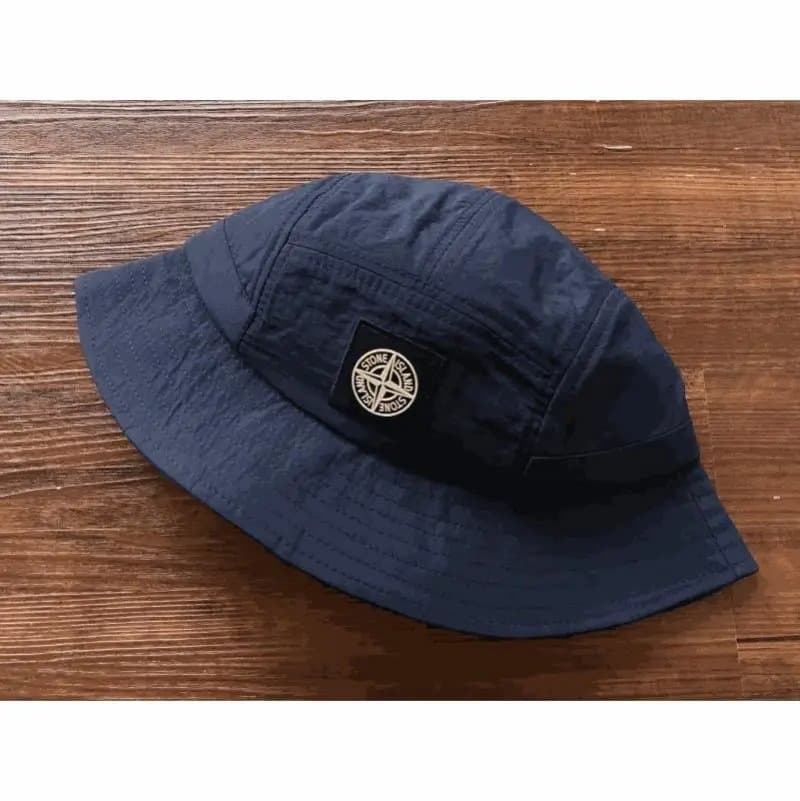 Stone Island Navy Blue Bucket Hat for Men and Women