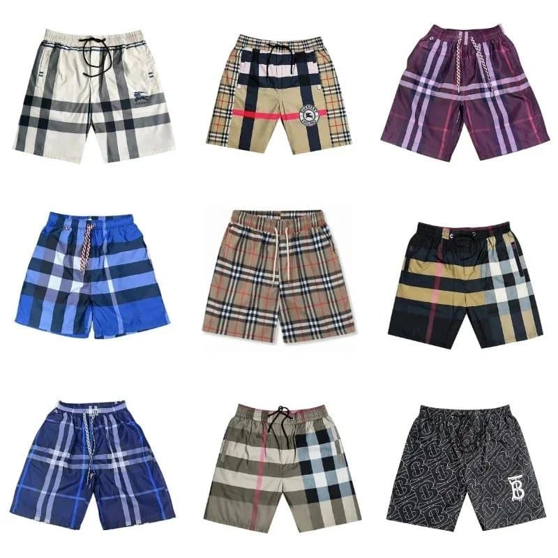 Burberry Plaid Swim Shorts for Men - Classic Check Pattern Beachwear