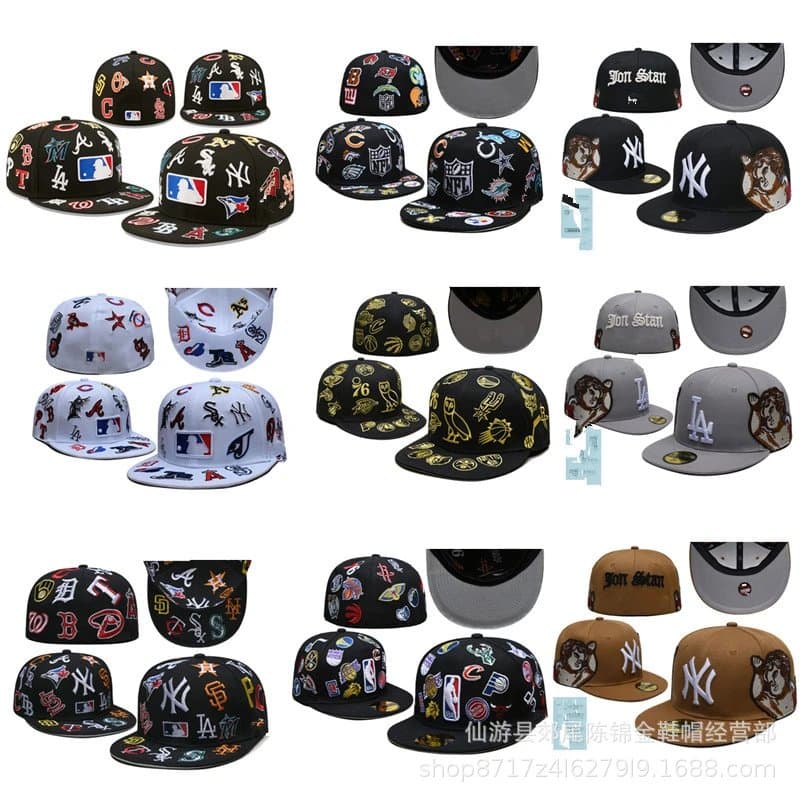 Jon Stan MLB Baseball Caps All Over Logo Snapback Hats
