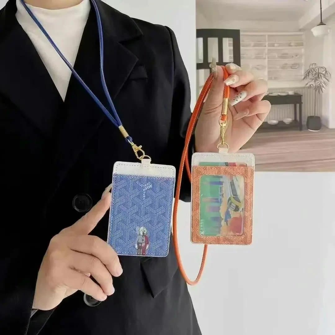 Stylish Glitter Card Holder with Lanyard for ID and Cards
