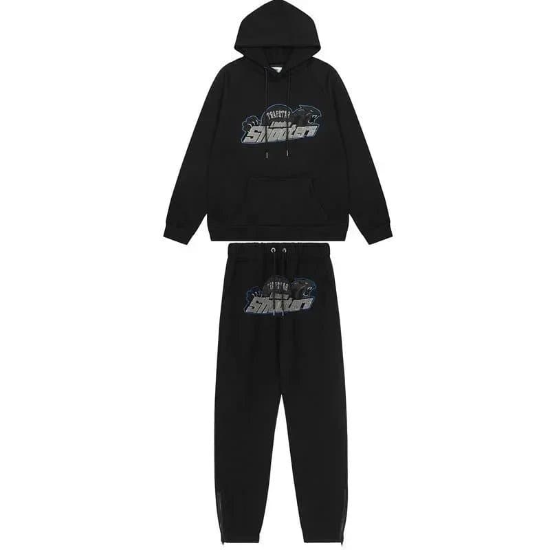 Black Shooter Hoodie and Pants Set for Men Women Streetwear Outfit