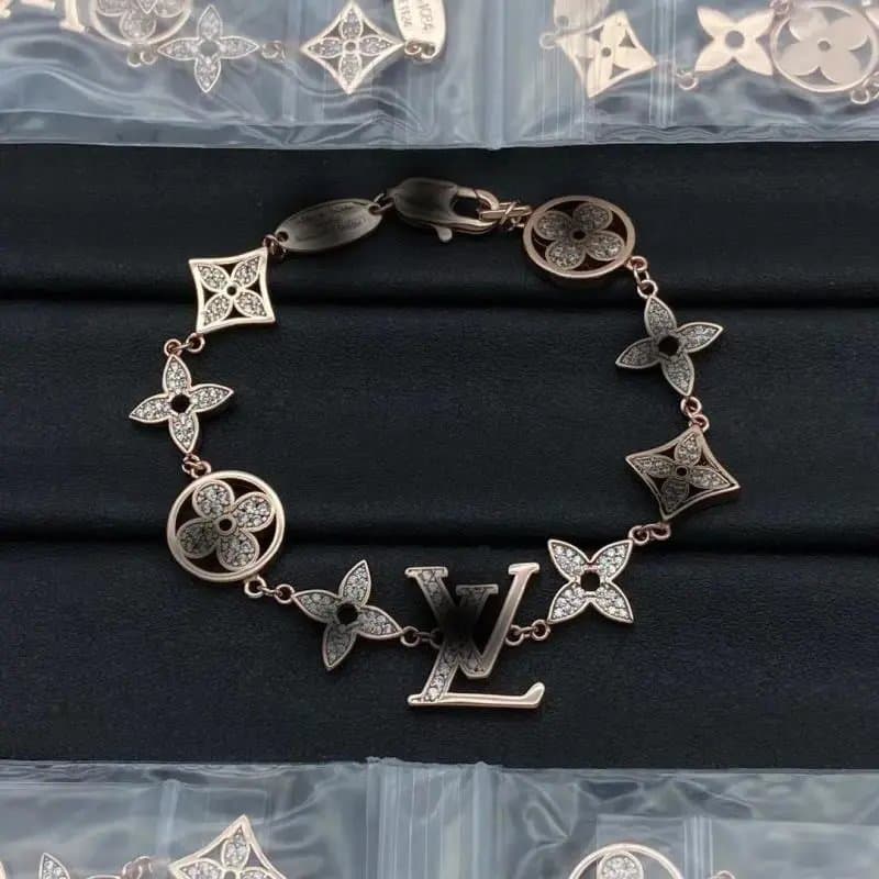 Louis Vuitton LV Monogram Diamond Bracelet Rose Gold