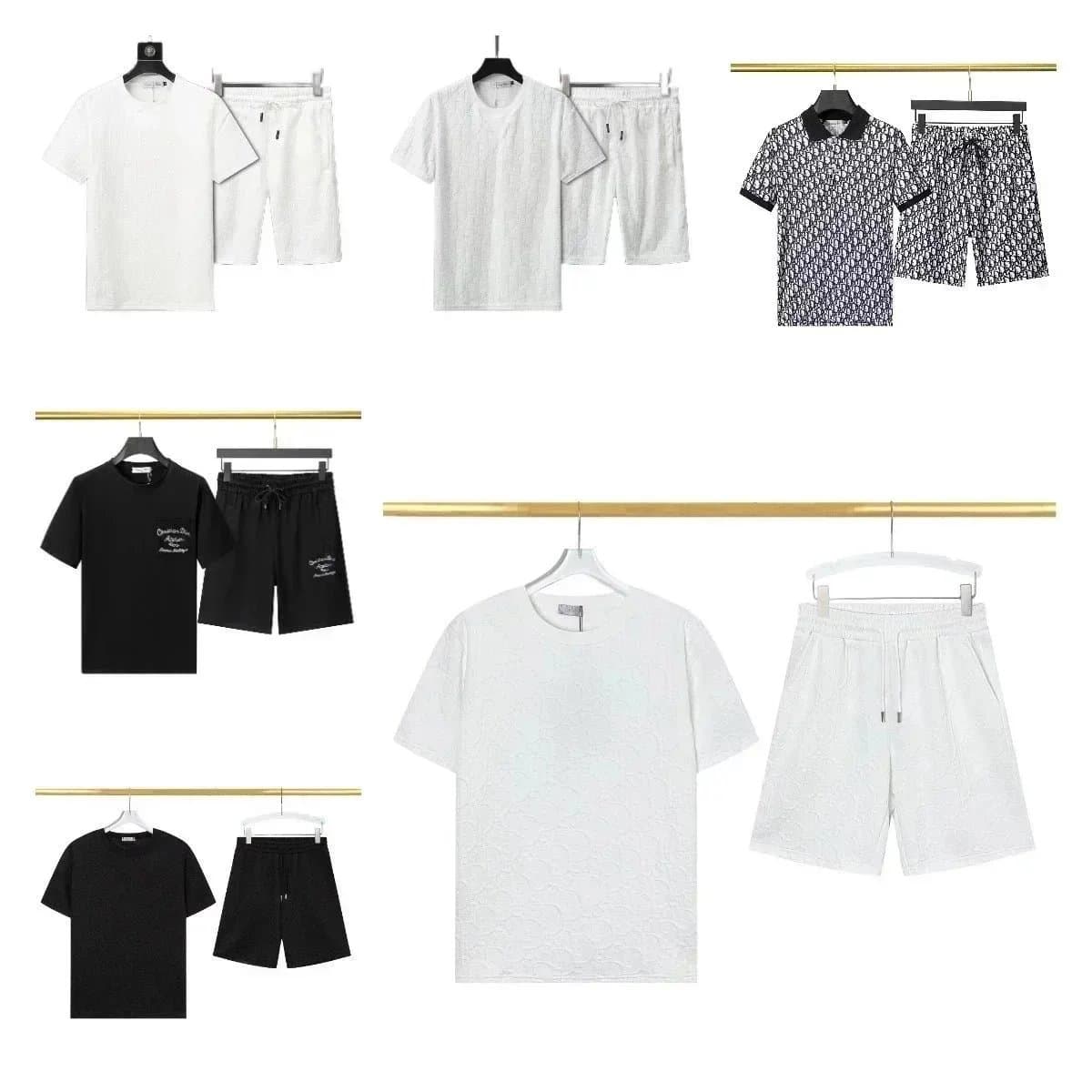 Dior Men's Casual T-Shirt and Shorts Set