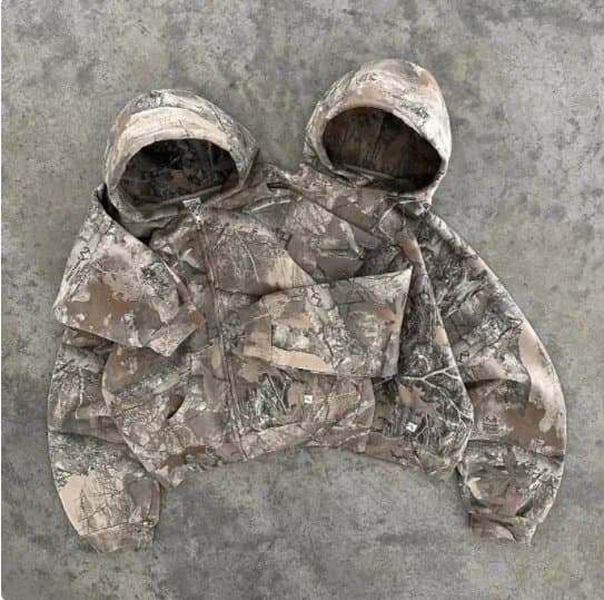 Camouflage Hooded Jacket for Outdoor Hunting and Fishing