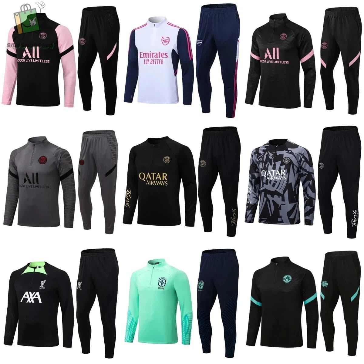 Official Football Training Kits for Men - Paris Saint-Germain, Arsenal, Liverpool, Inter Milan